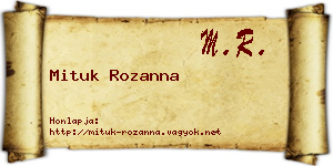 Mituk Rozanna névjegykártya